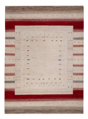 Gabbeh Rug - Loribaft Indus - 242 x 176 cm - light beige