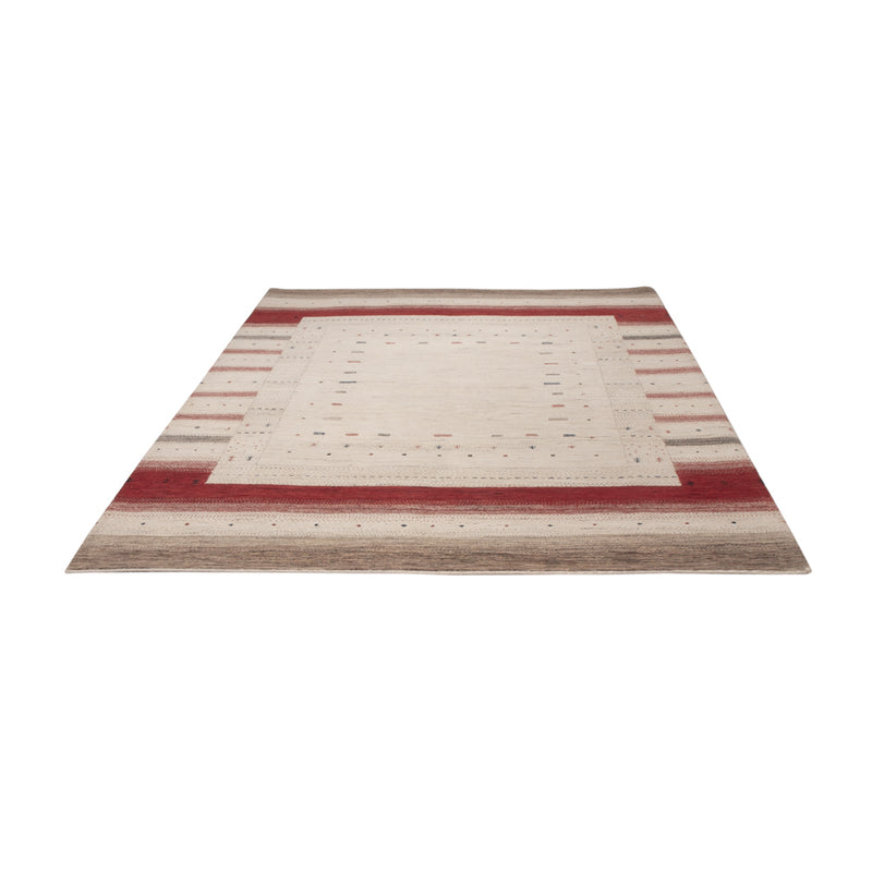 Gabbeh Rug - Loribaft Indus - 242 x 176 cm - light beige