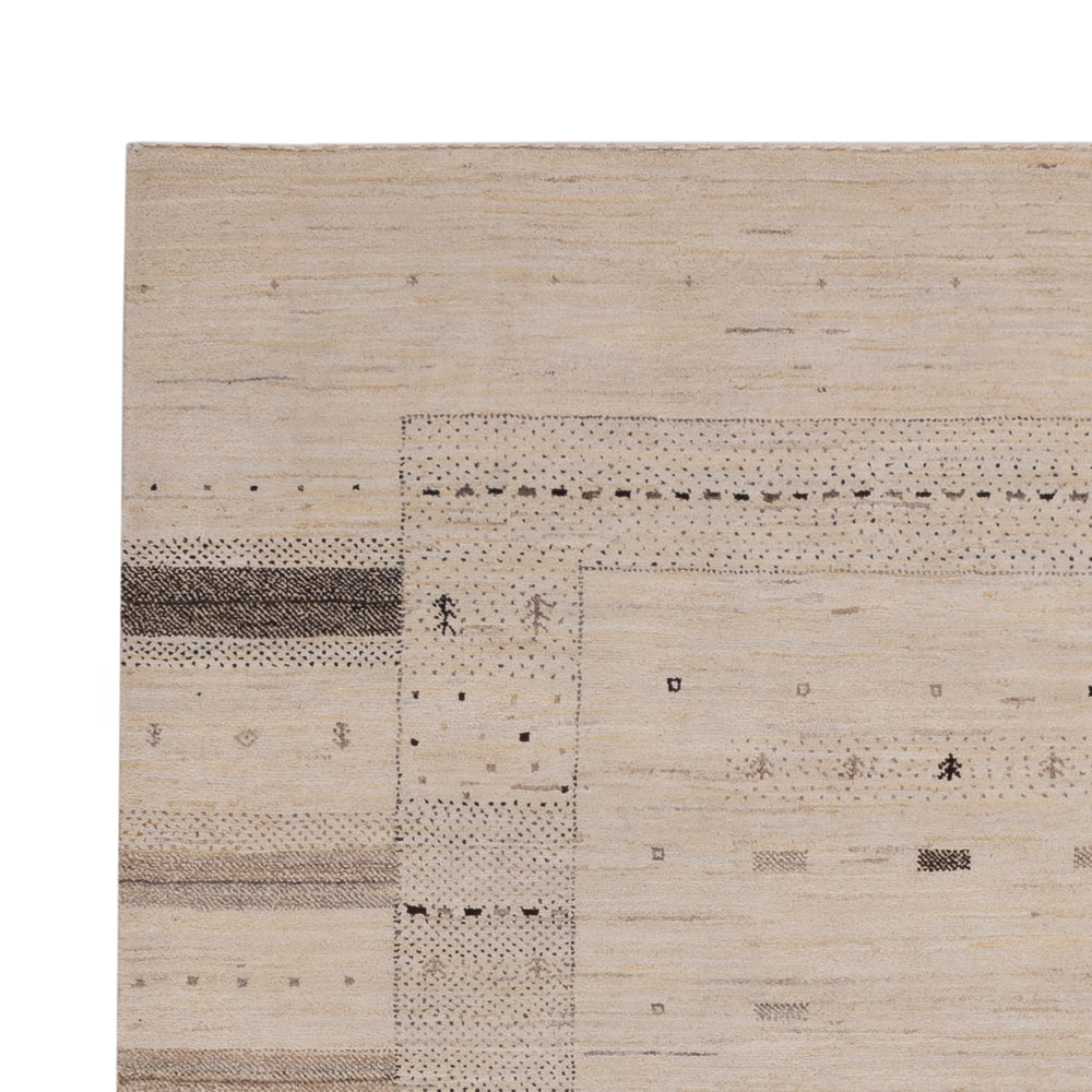Gabbeh Rug - Loribaft Indus - 245 x 174 cm - light beige
