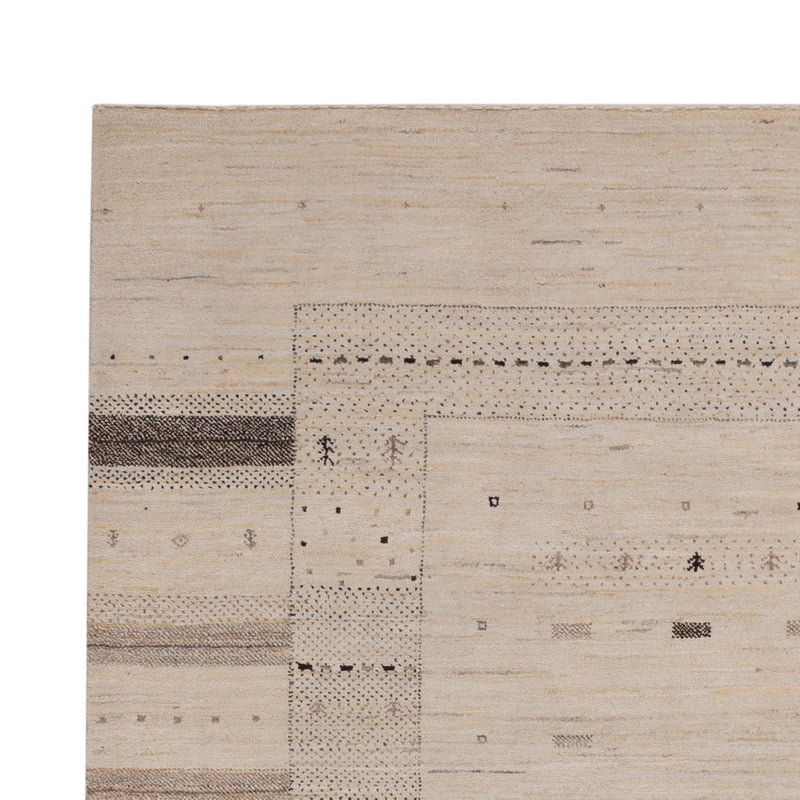 Gabbeh Rug - Loribaft Indus - 245 x 174 cm - light beige