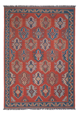 Kelim Rug - Oriental - Royal - 253 x 177 cm - red