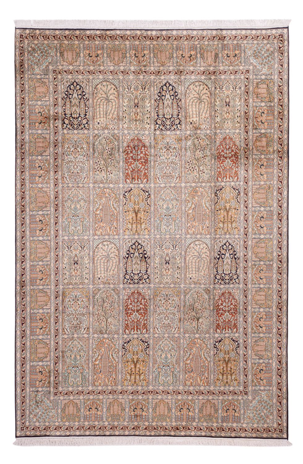 Silk Rug - Kashmir Silk - 315 x 214 cm - light beige