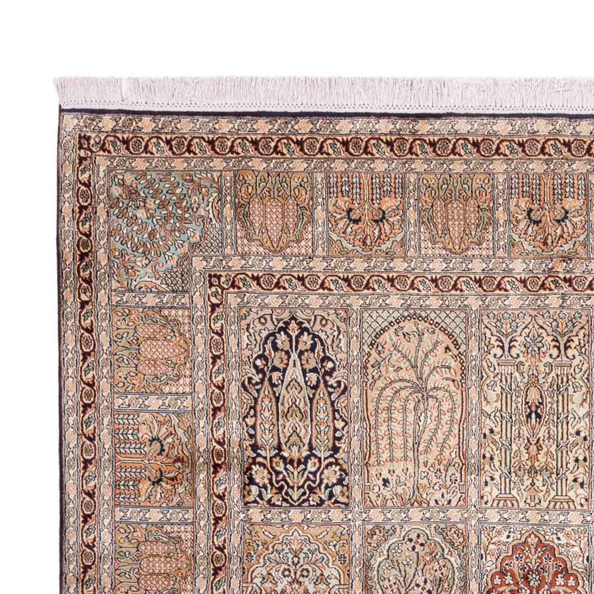 Silk Rug - Kashmir Silk - 315 x 214 cm - light beige