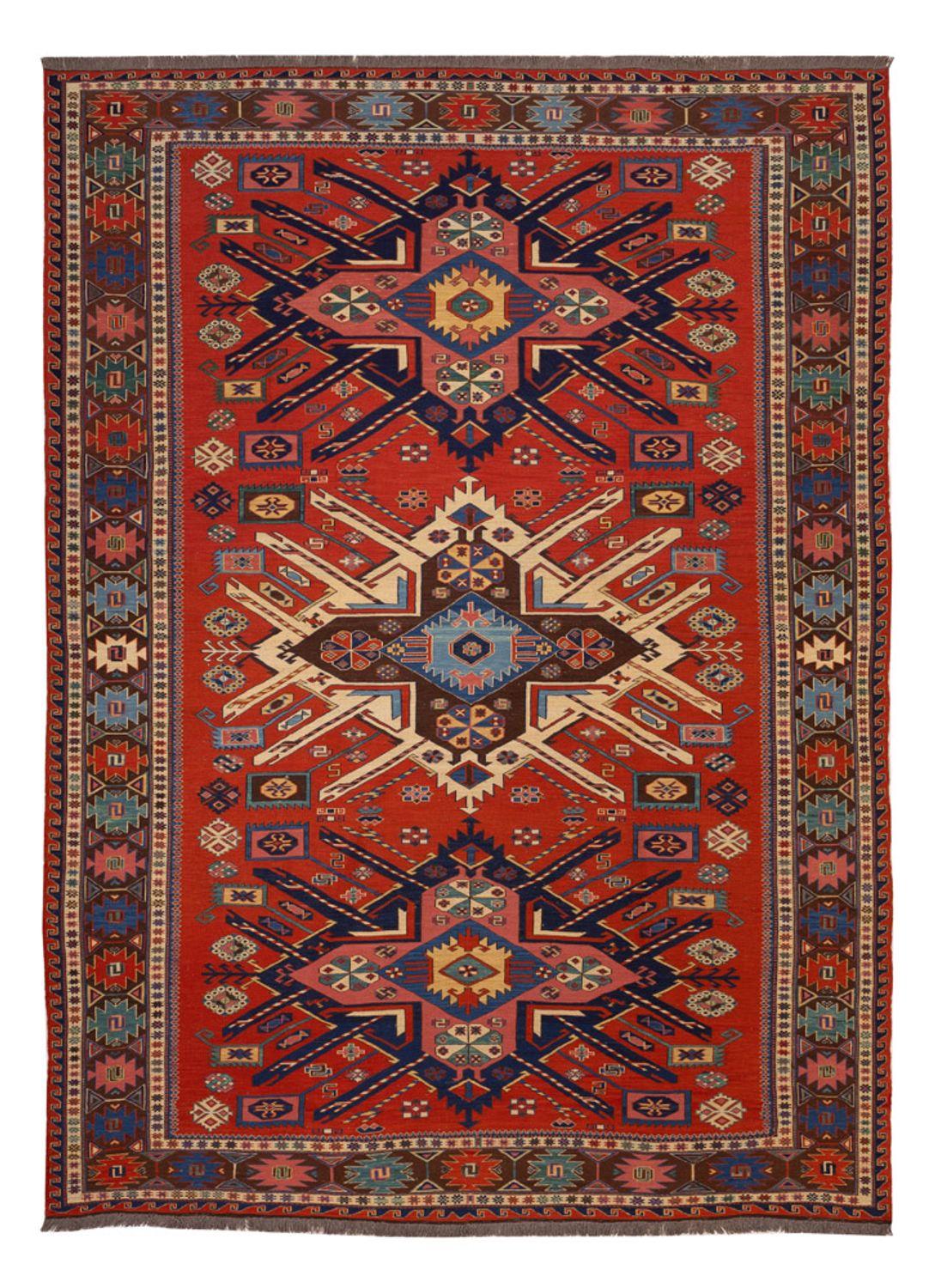 Kelim Rug - Oriental - Soumak - 282 x 198 cm - red