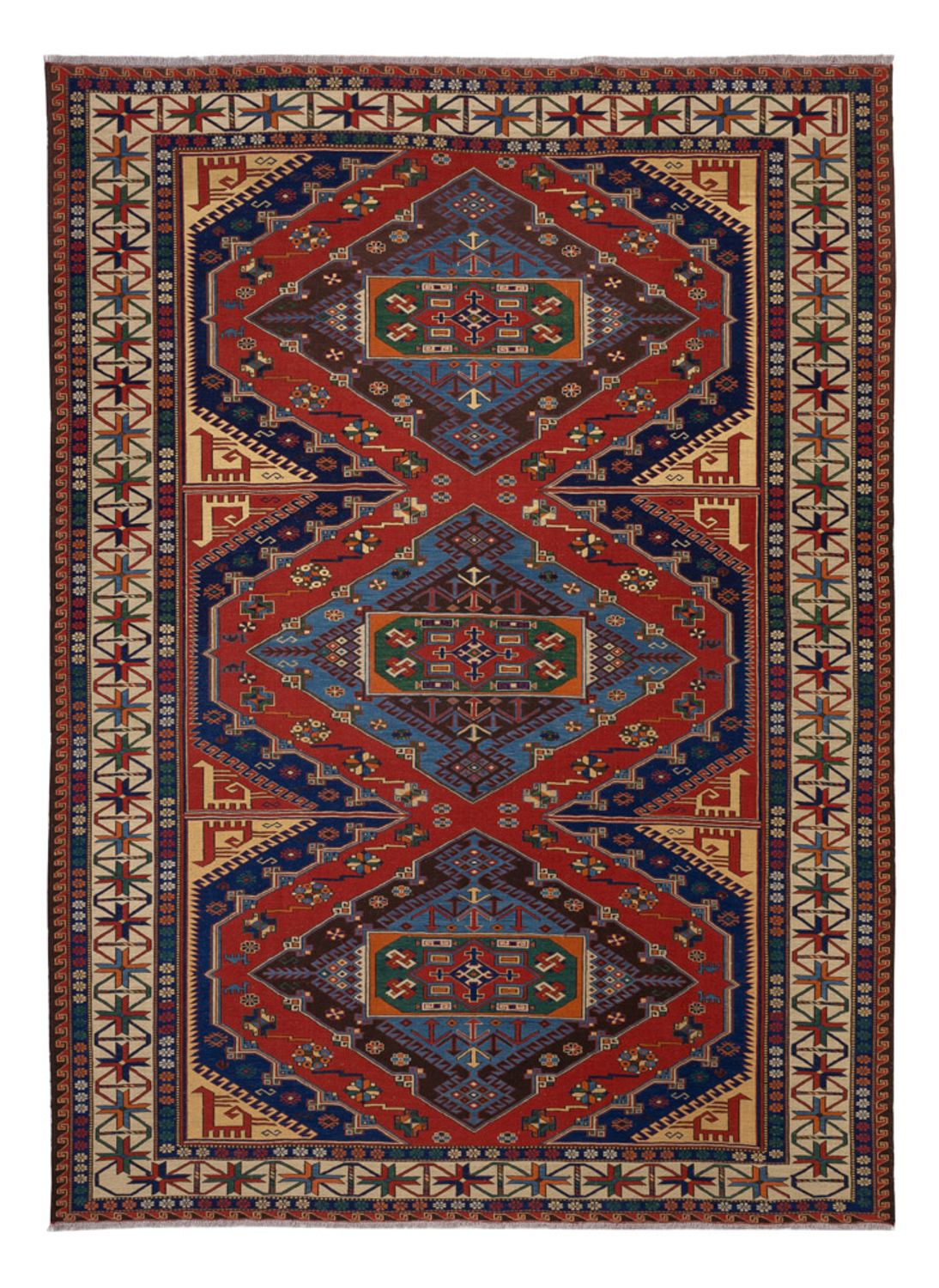 Kelim Rug - Oriental - Soumak - 281 x 203 cm - red