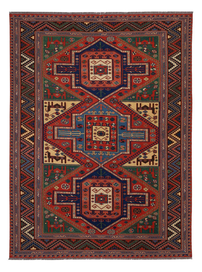 Kelim Rug - Oriental - Soumak - 276 x 205 cm - red