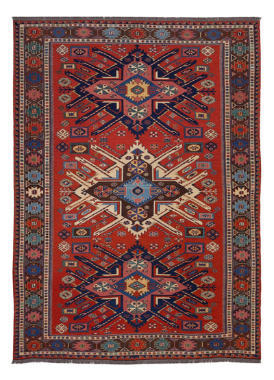 Afghan Kilim Rug 218x292cm - red