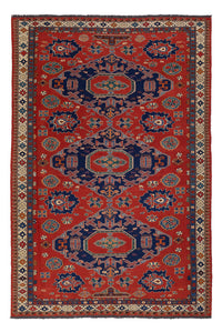 Kelim Rug - Oriental - Soumak - 263 x 178 cm - red