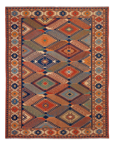 Afghan Kilim Rug 205x272cm - multicolored