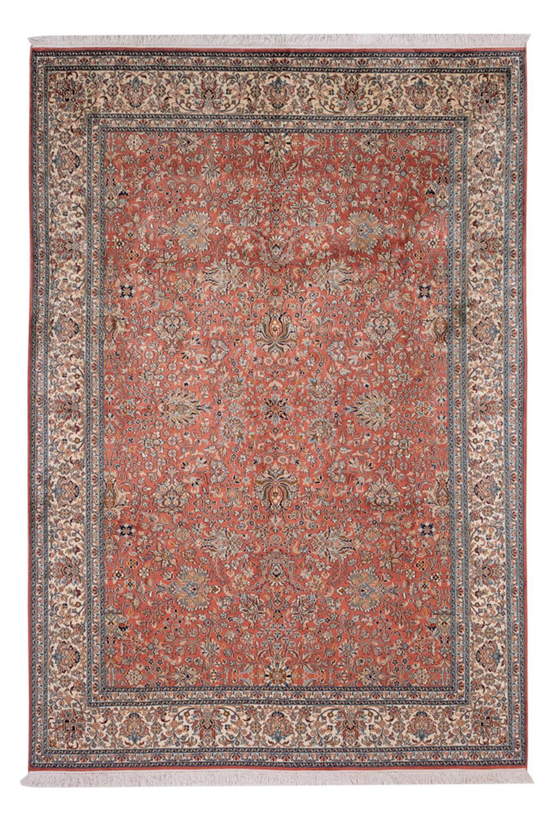 Silk Rug - Kashmir Silk - 268 x 184 cm - light red