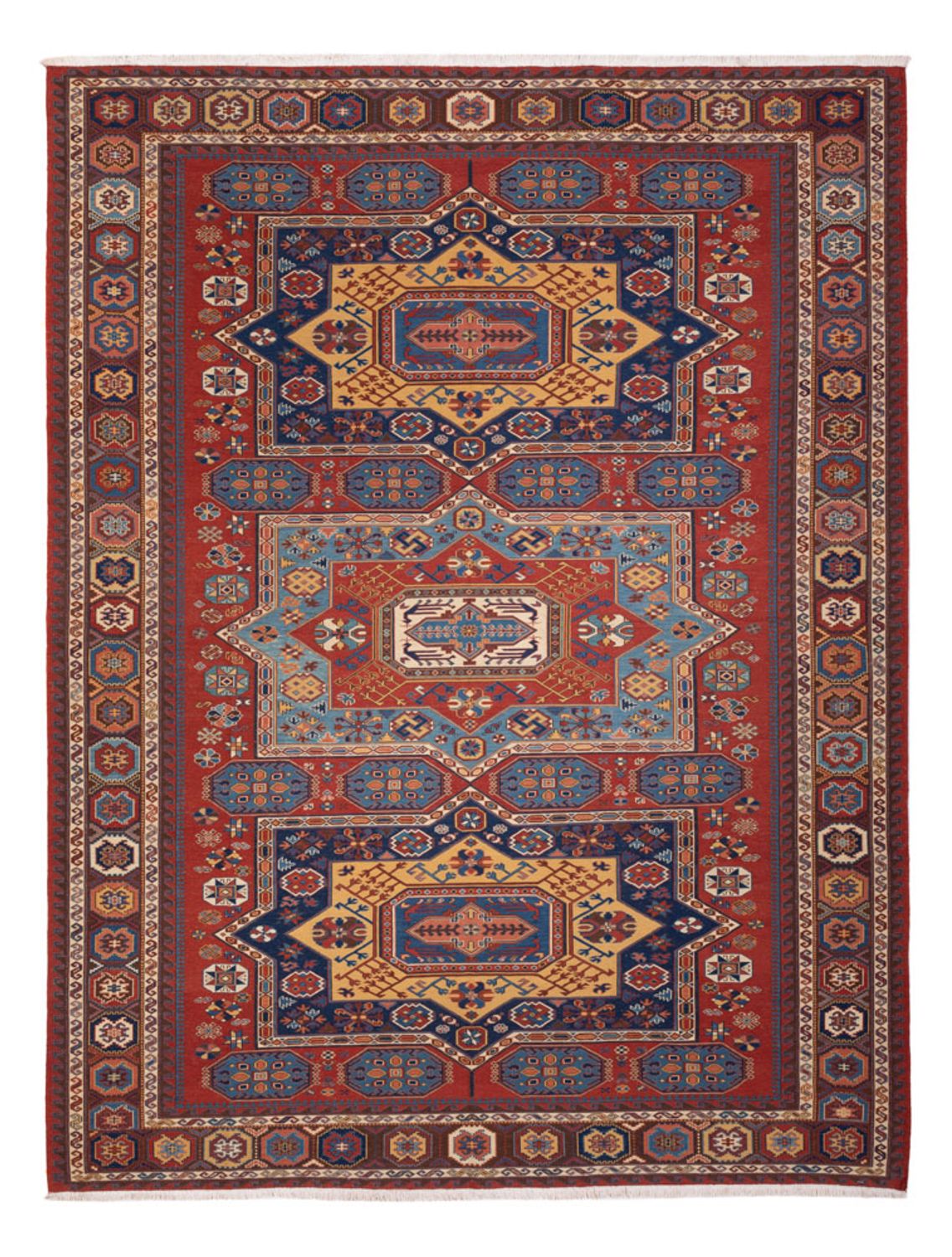 Kelim Rug - Oriental - Soumak - 329 x 256 cm - red