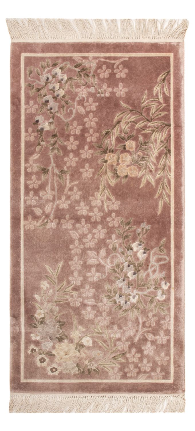 Silk Rug - Chinese Silk - 123 x 62 cm - beige