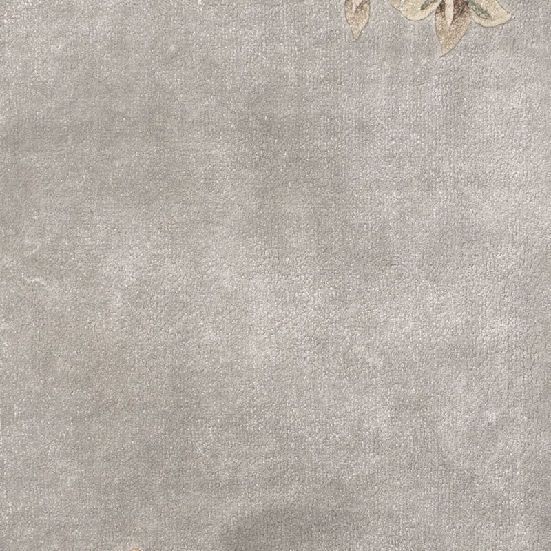 Silk Rug - Chinese Silk - 124 x 60 cm - silver