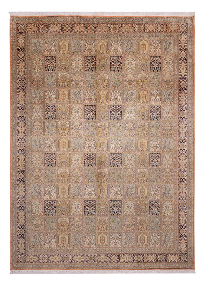 Silk Rug - Kashmir Silk - 378 x 273 cm - dark beige
