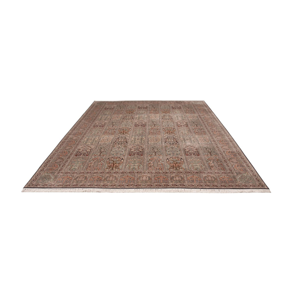 Silk Rug - Kashmir Silk - 362 x 274 cm - dark beige