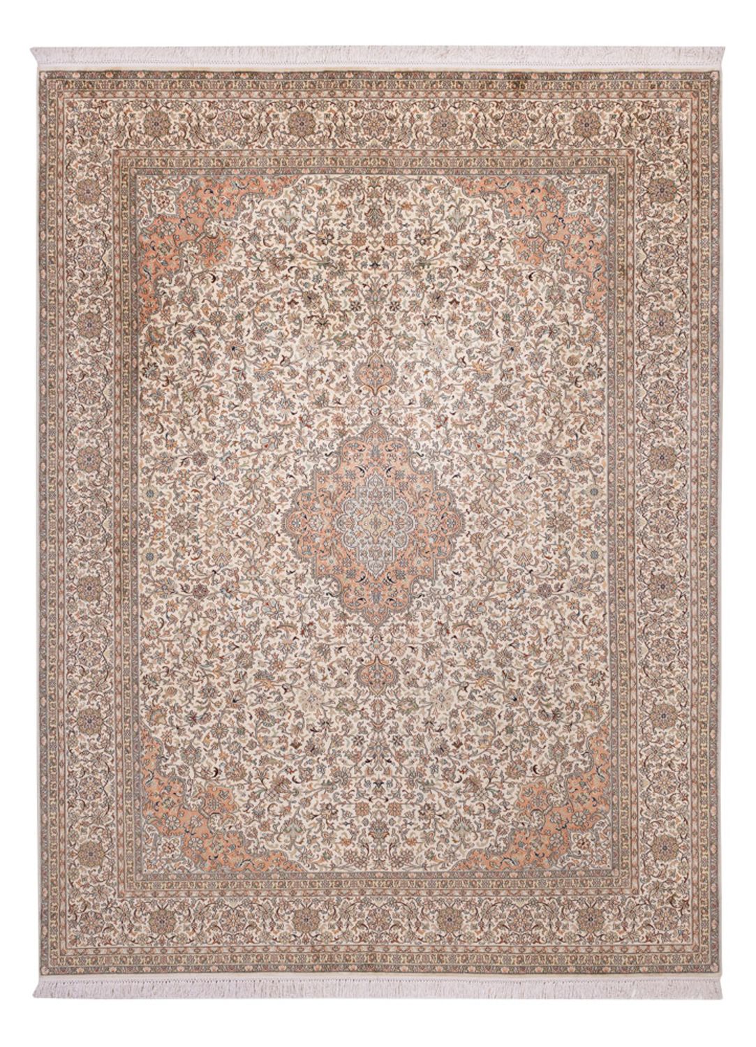 Silk Rug - Kashmir Silk - 329 x 244 cm - beige