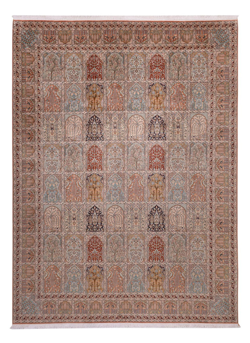 Silk Rug - Kashmir Silk - 372 x 277 cm - dark beige