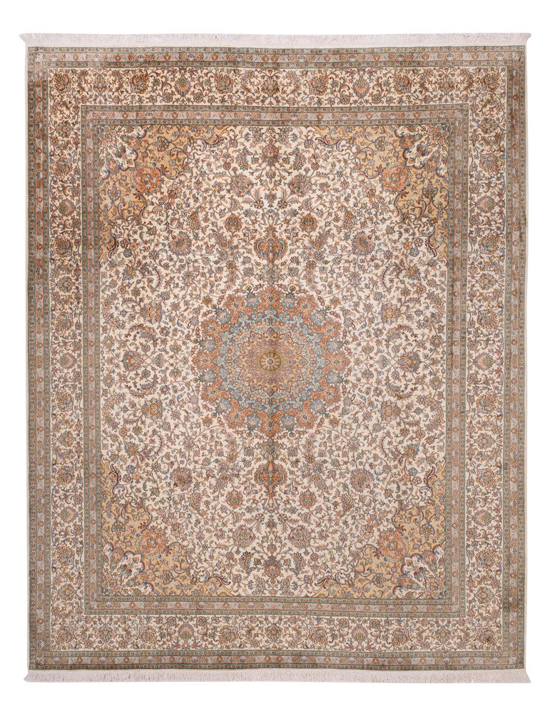 Silk Rug - Kashmir Silk - 320 x 249 cm - beige