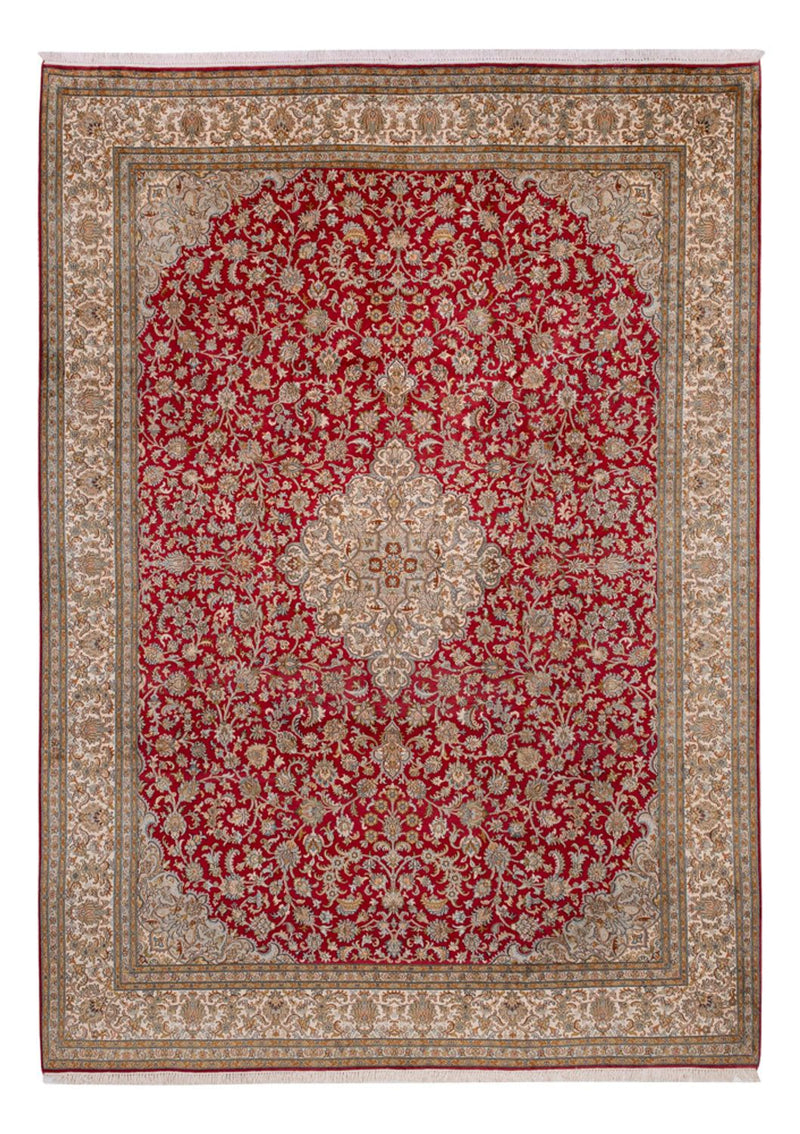 Silk Rug - Kashmir Silk - 339 x 244 cm - red