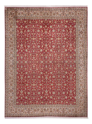 Silk Rug - Kashmir Silk - 369 x 279 cm - red