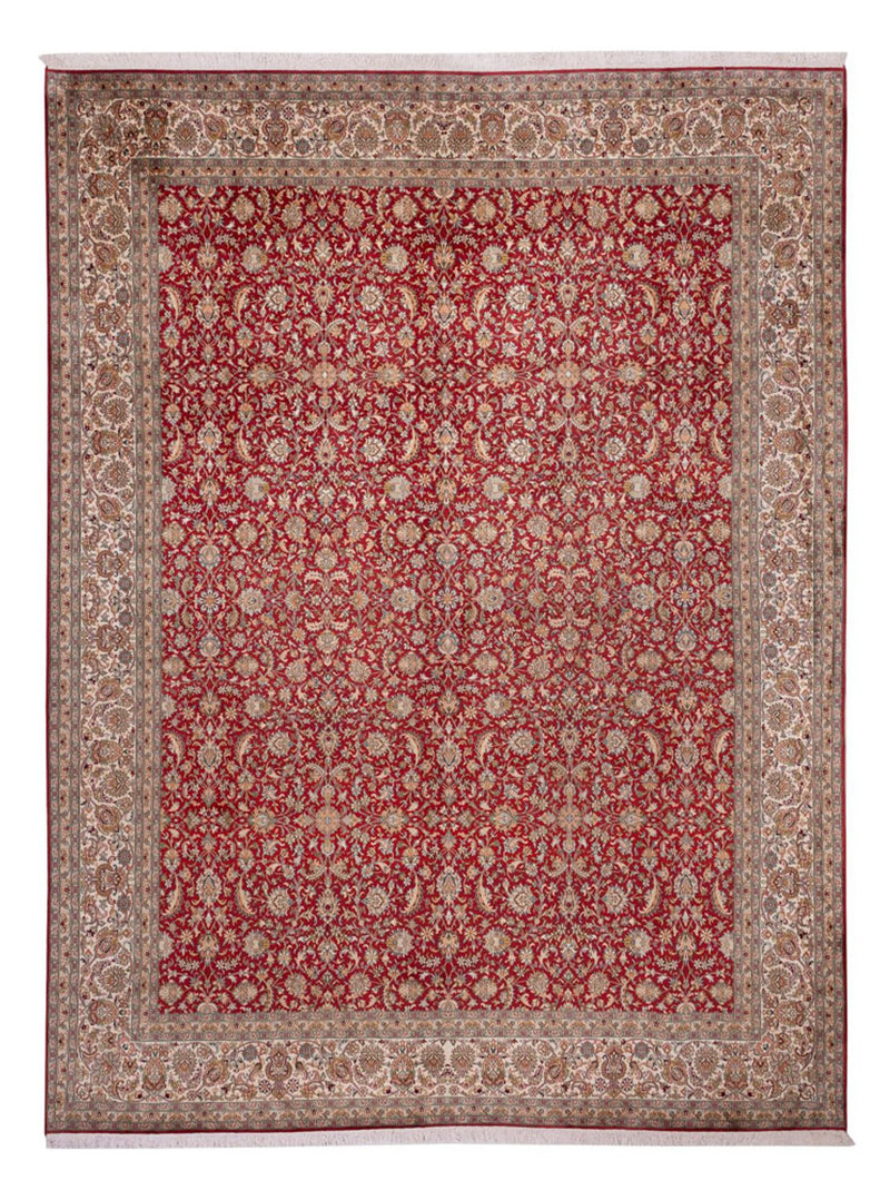 Silk Rug - Kashmir Silk - 369 x 279 cm - red