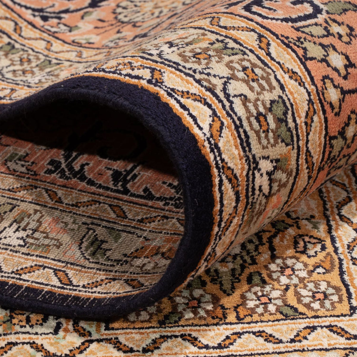 Silk Rug - Kashmir Silk - 330 x 246 cm - dark beige