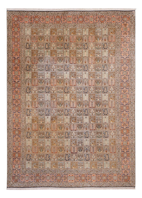 Silk Rug - Kashmir Silk - 377 x 275 cm - dark beige