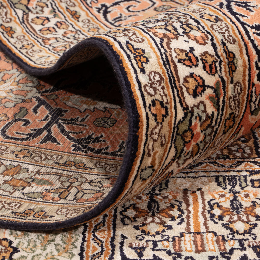 Silk Rug - Kashmir Silk - 377 x 275 cm - dark beige