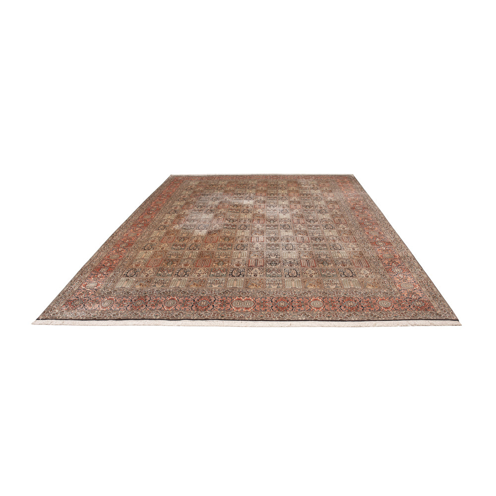 Silk Rug - Kashmir Silk - 377 x 275 cm - dark beige