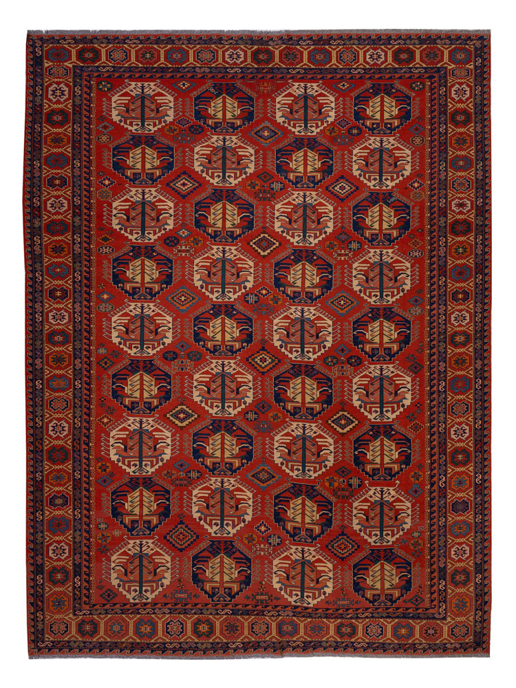 Kelim Rug - Oriental - Soumak - 348 x 272 cm - dark red