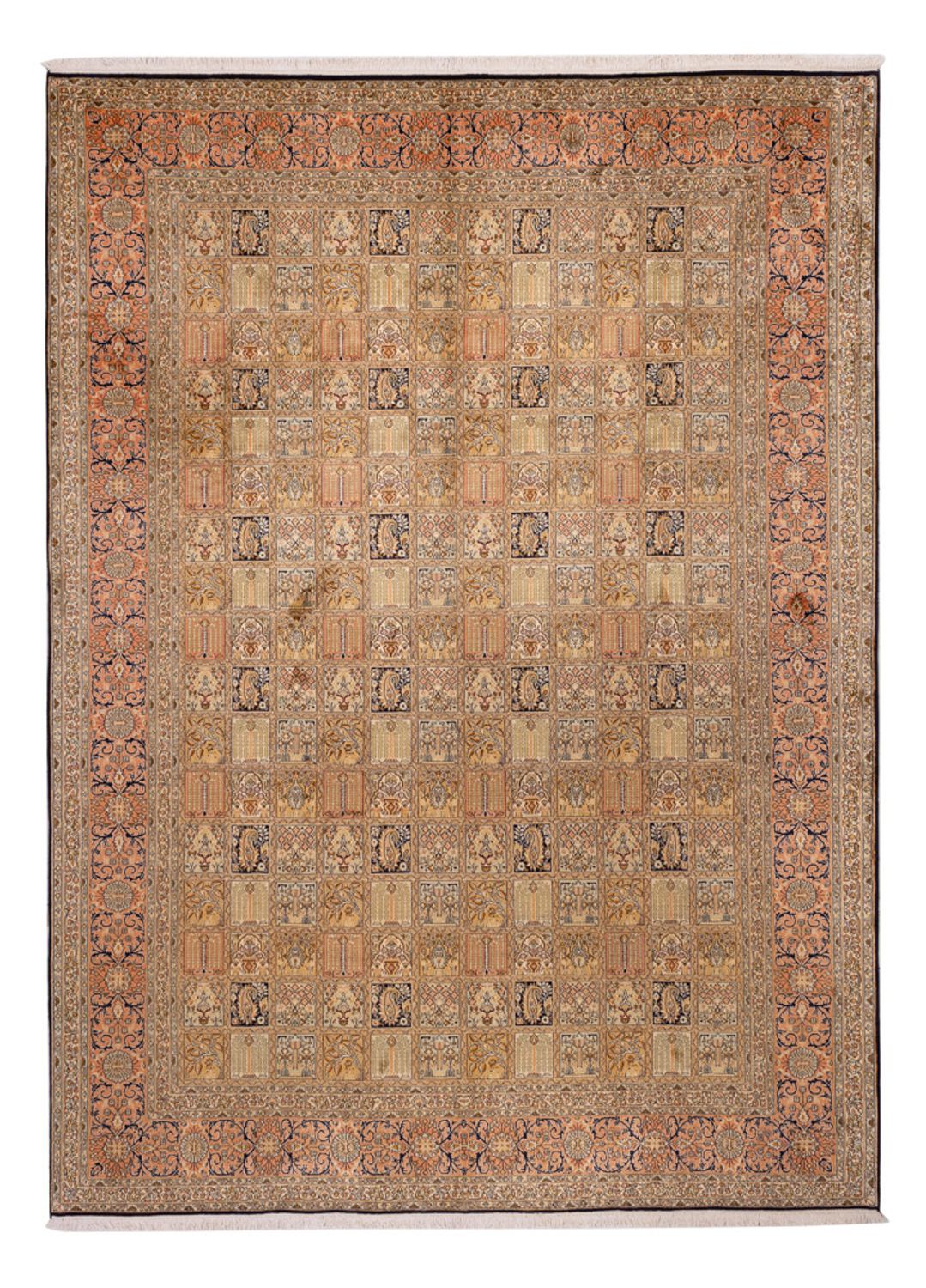 Silk Rug - Kashmir Silk - 339 x 246 cm - dark beige