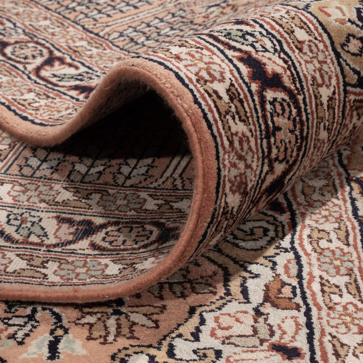 Silk Rug - Kashmir Silk - 403 x 298 cm - dark beige