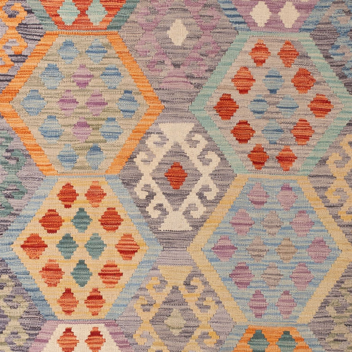 Kelim Rug - Splash - 293 x 193 cm - multicolored