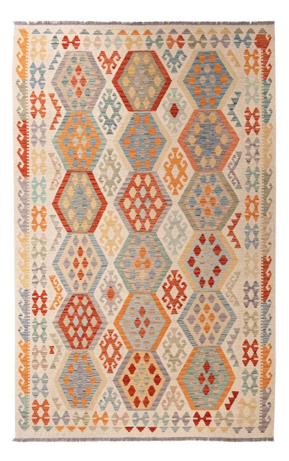 Kelim Rug - Splash - 310 x 193 cm - multicolored