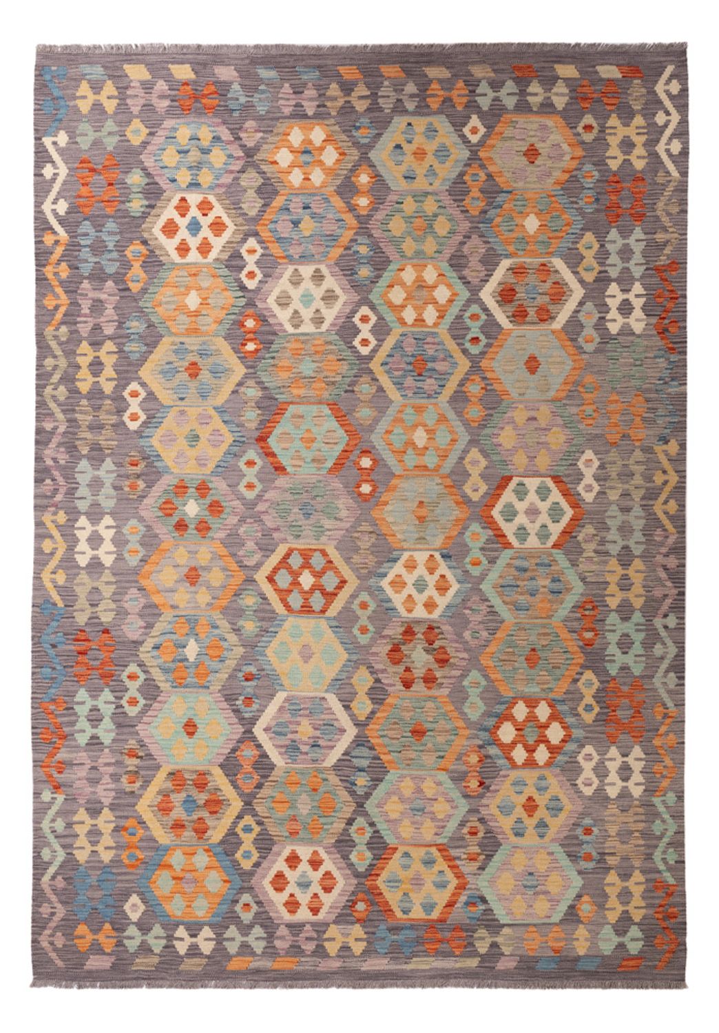 Kelim Rug - Splash - 296 x 205 cm - multicolored