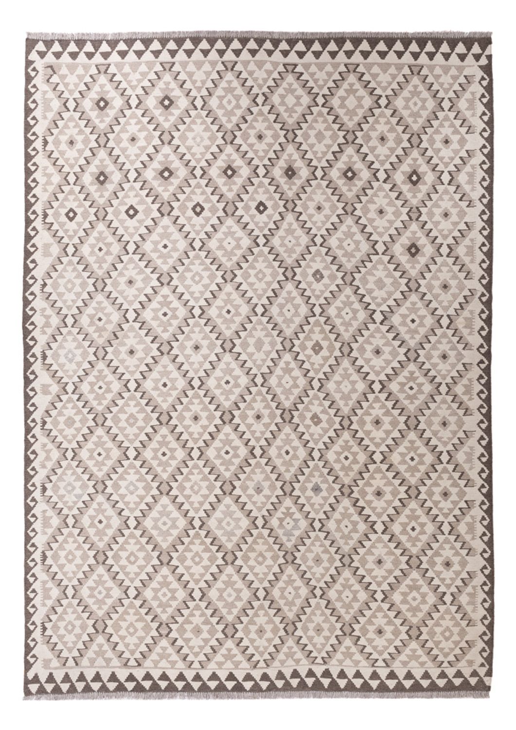 Kelim Rug - Splash - 291 x 208 cm - light grey