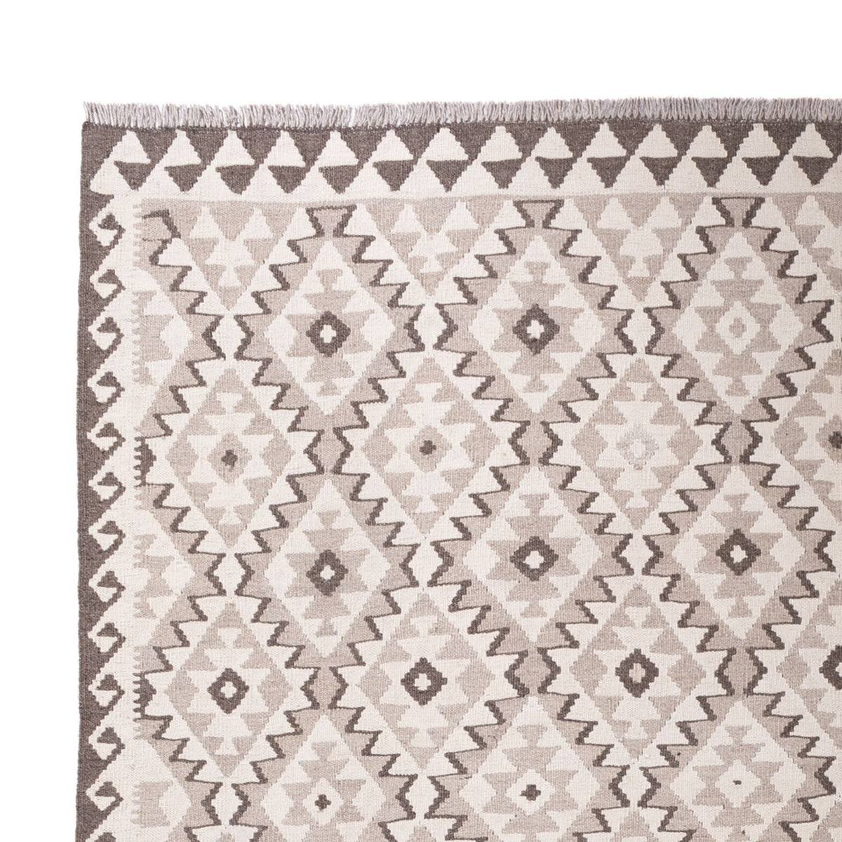 Kelim Rug - Splash - 291 x 208 cm - light grey