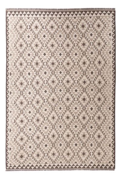 Kilim Maimana Rug 202x290cm - Wool Rug - light grey