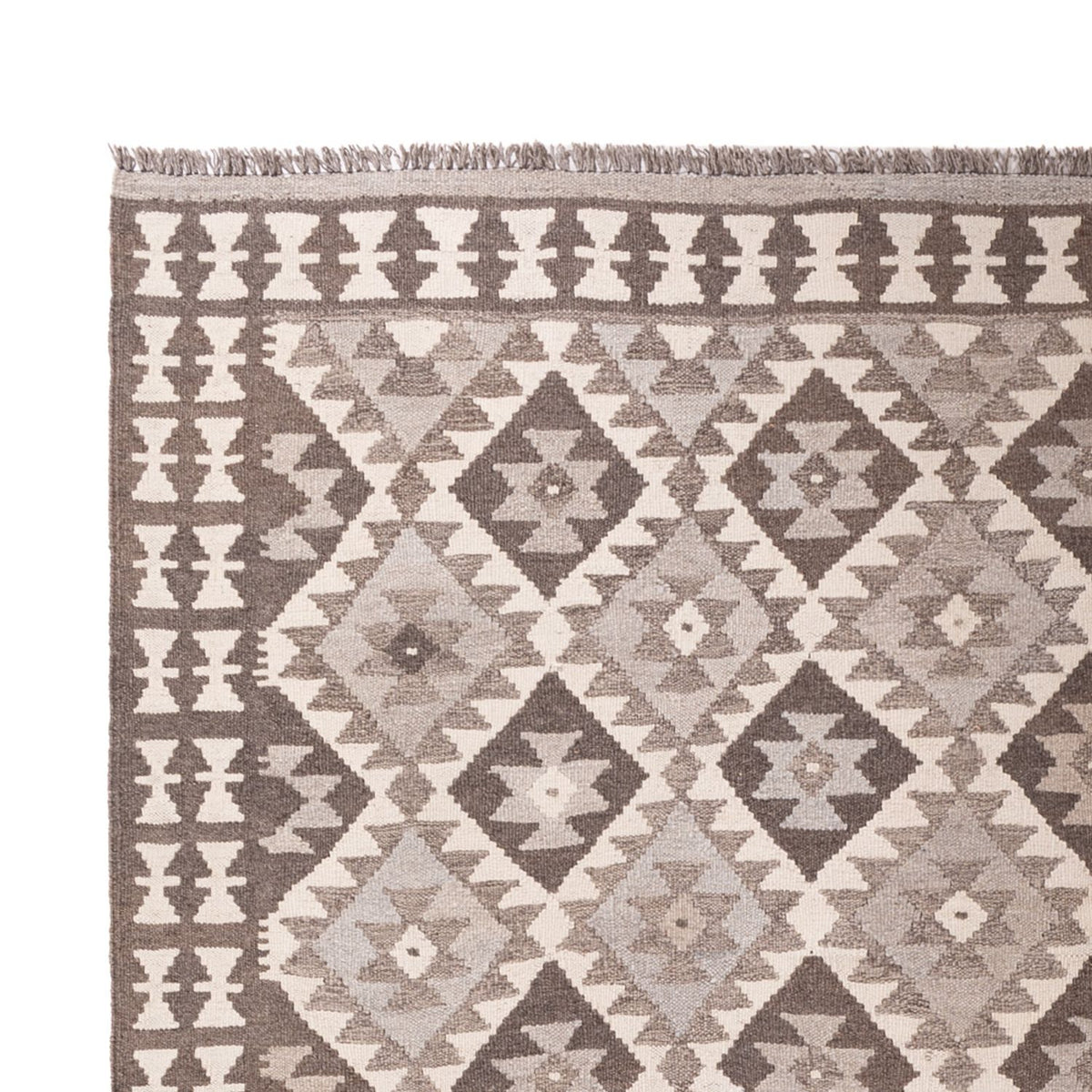 Kelim Rug - Splash - 293 x 198 cm - light grey