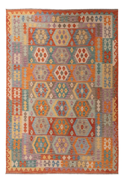 Kilim Maimana Rug 203x294cm - Wool Rug - multicolored