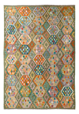 Kelim Rug - Splash - 299 x 200 cm - multicolored