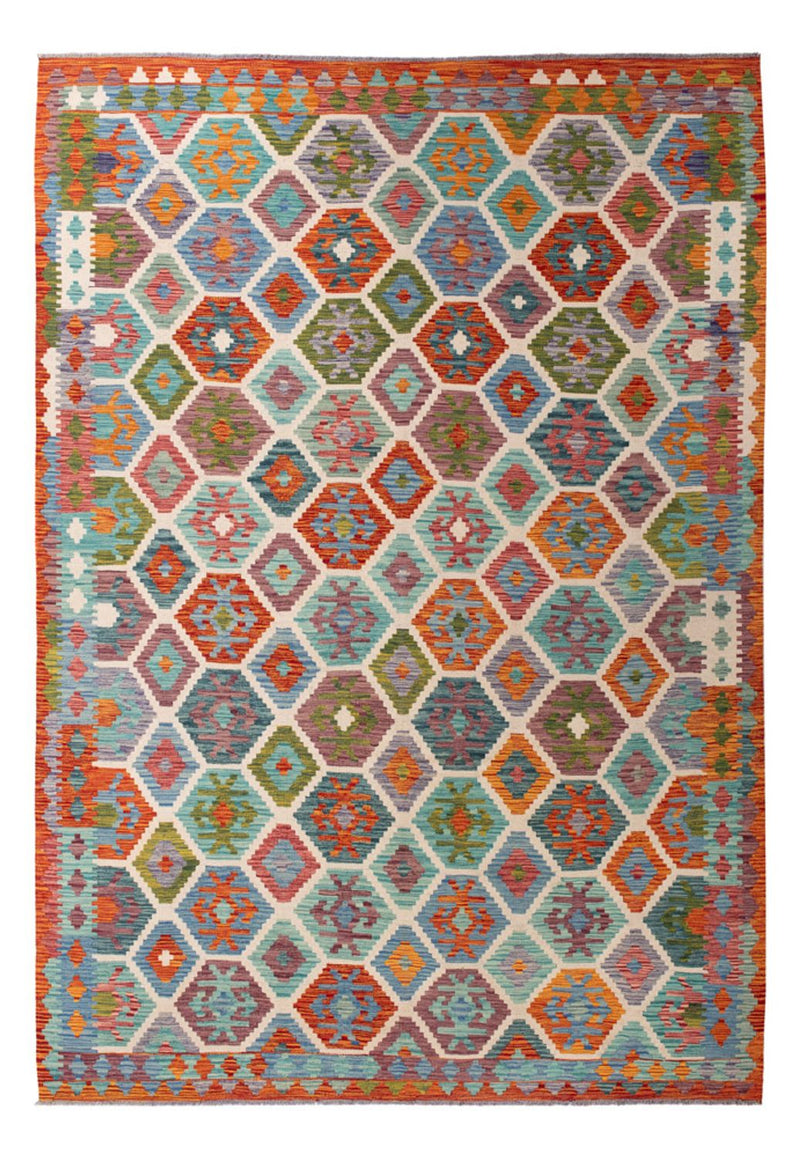 Kelim Rug - Splash - 296 x 204 cm - multicolored