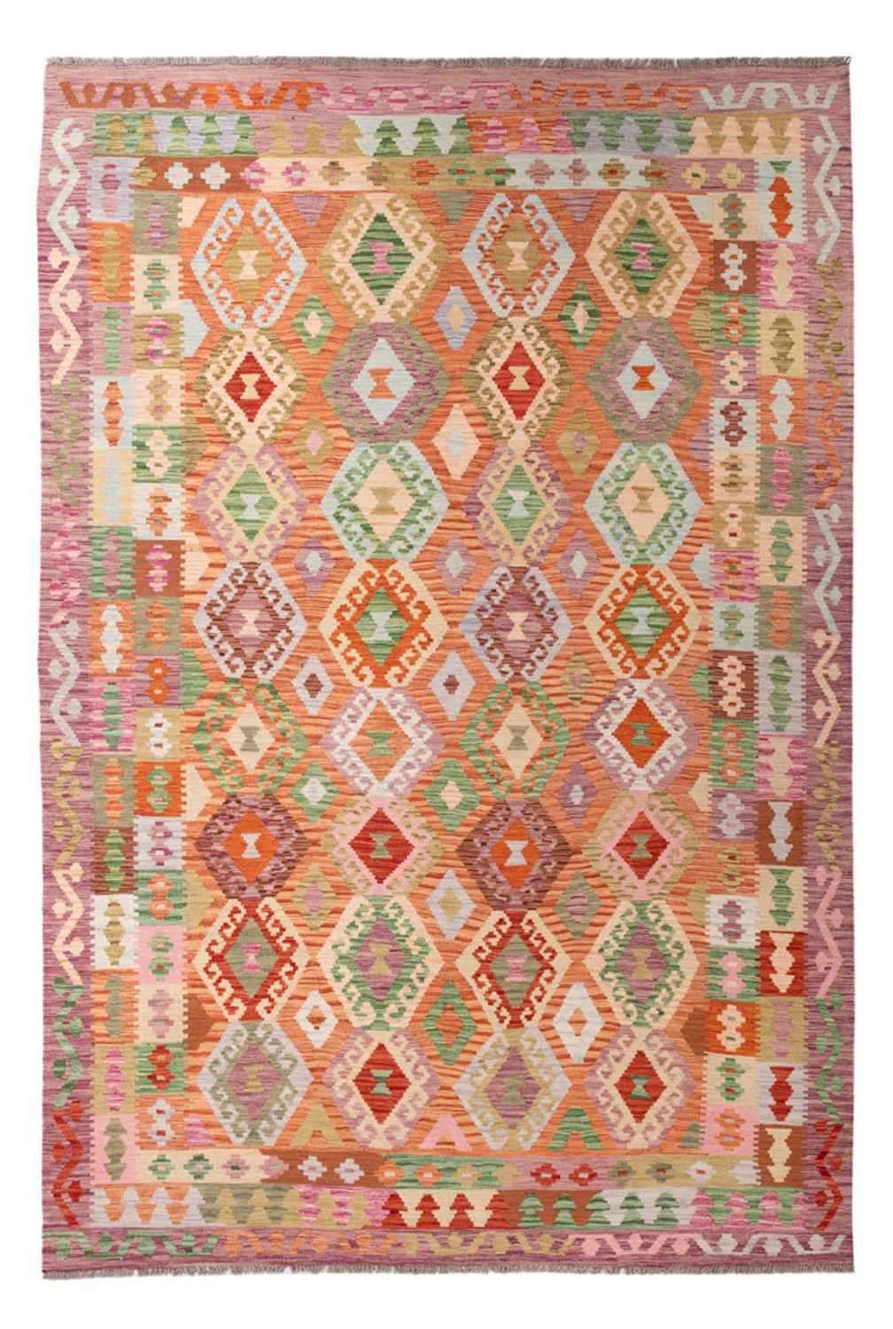 Kelim Rug - Splash - 304 x 205 cm - multicolored