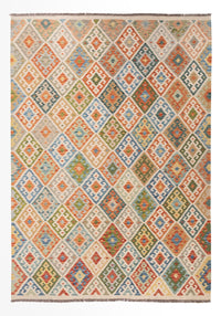 Kelim Rug - Splash - 299 x 206 cm - multicolored