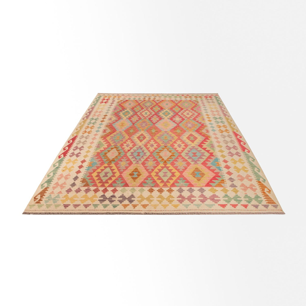 Kelim Rug - Splash - 300 x 201 cm - multicolored