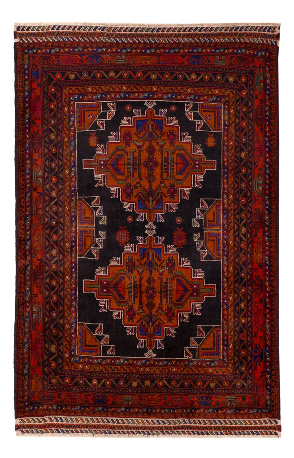 Belutsch Rug - 193 x 130 cm - dark red