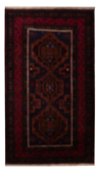 Runner Belutsch Rug - 227 x 129 cm - dark red