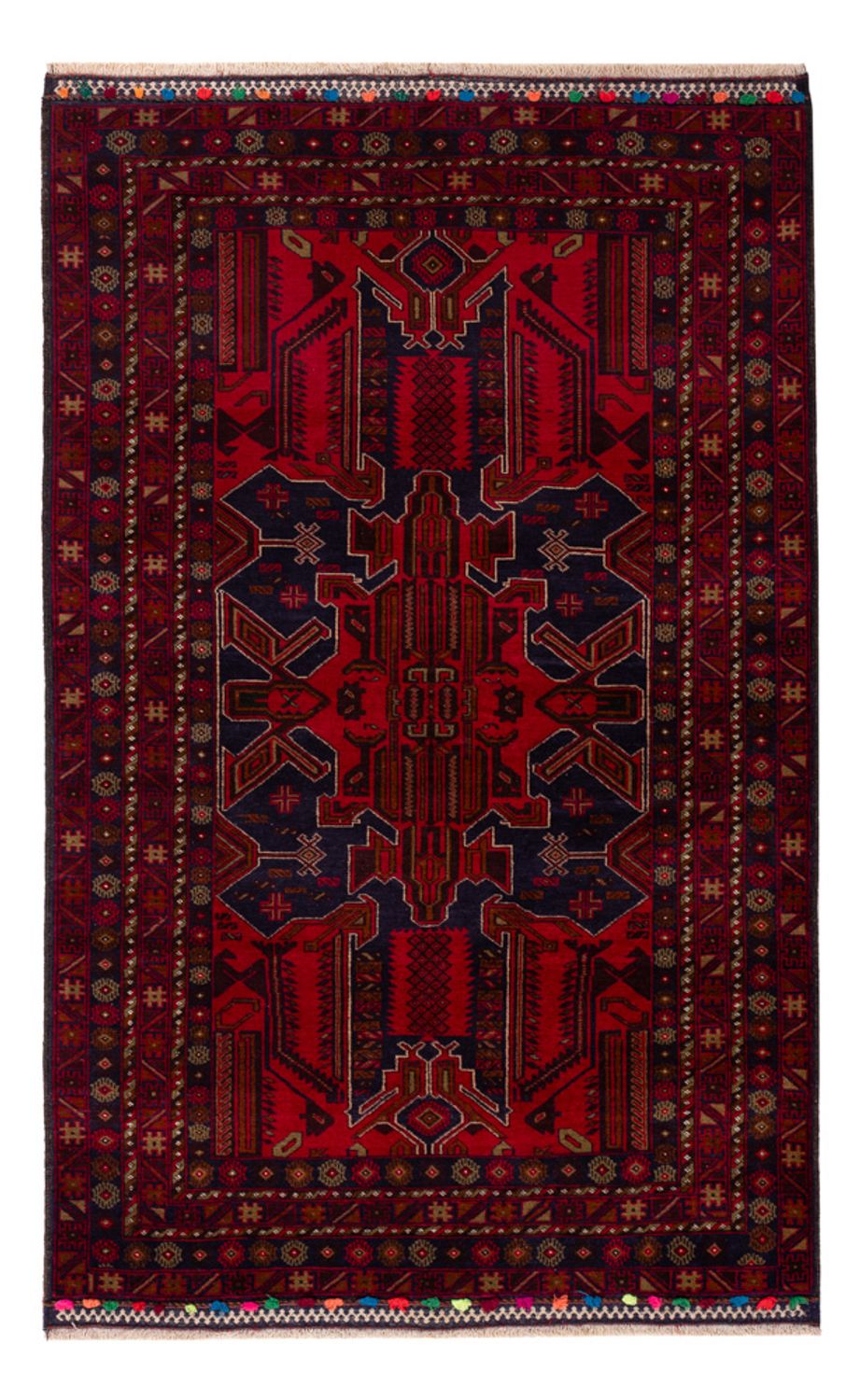 Belutsch Rug - 184 x 116 cm - dark red
