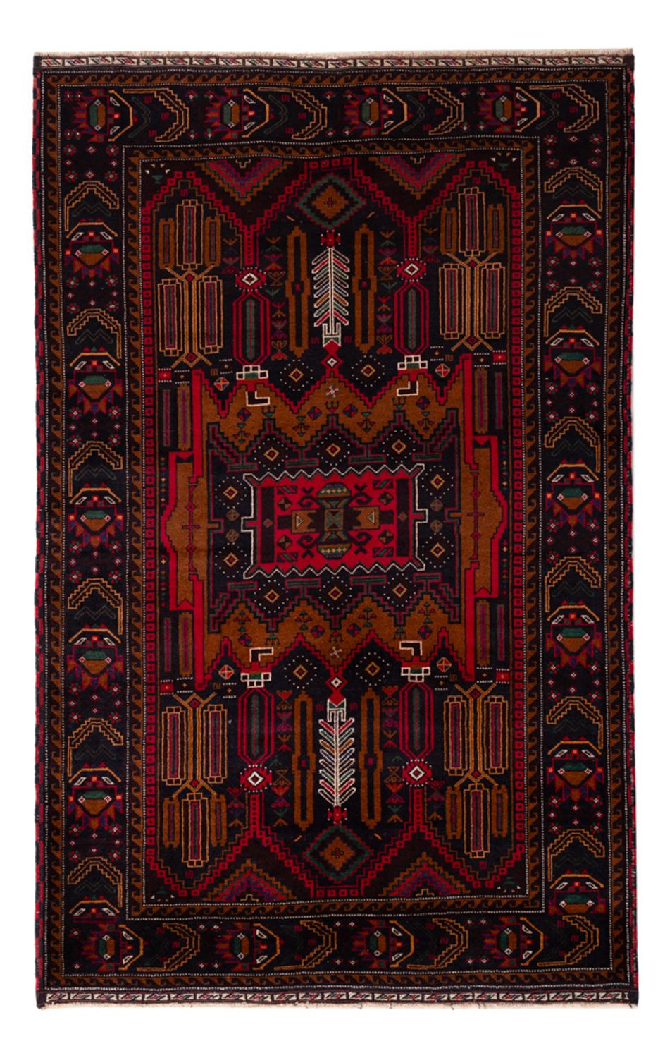Belutsch Rug - 195 x 117 cm - dark red