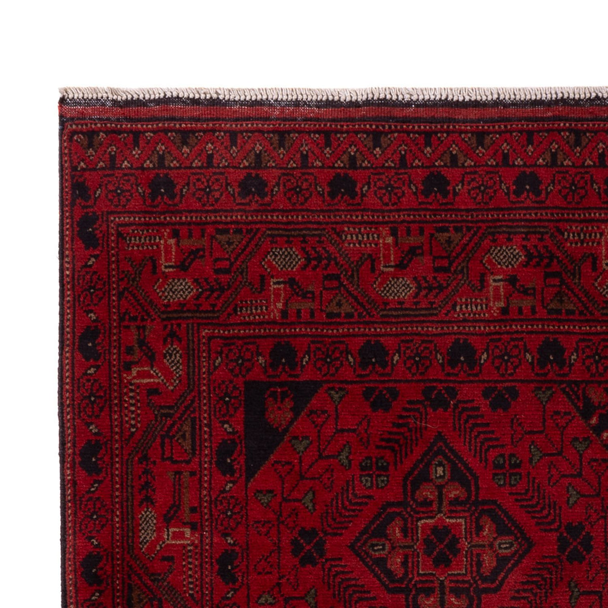 Afghan Rug - Kunduz - 196 x 124 cm - red